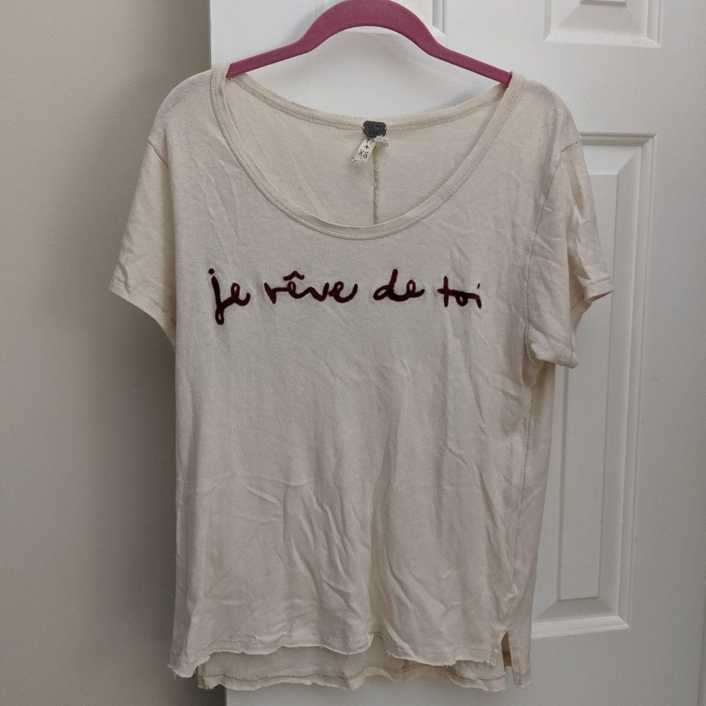 Cream Free people shirt